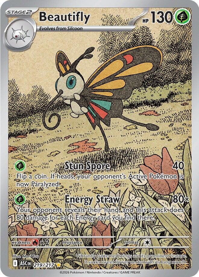 Beautifly 219 217 219/217 (ME: Ascended Heroes)  - Holofoil | Good Games Cannington