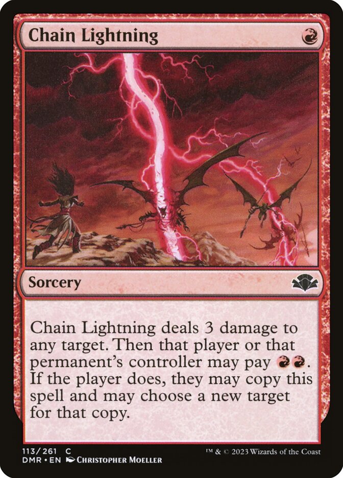 Chain Lightning 113/261 (Dominaria Remastered)  - Foil | Good Games Cannington