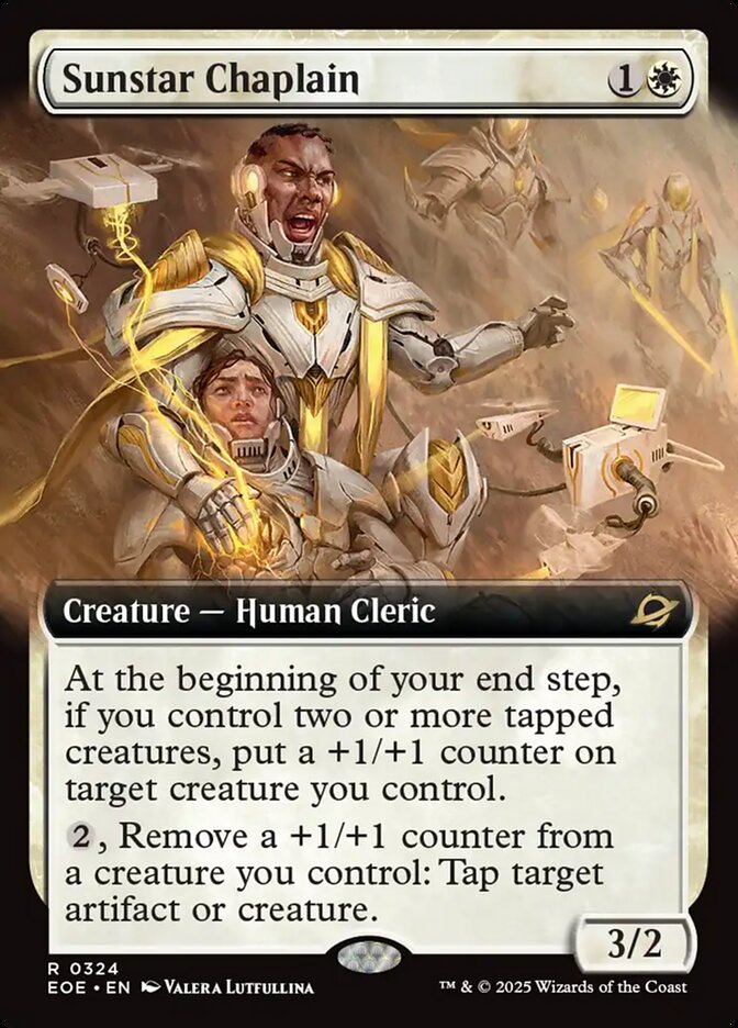 Sunstar Chaplain 324/276 (Edge of Eternities)  - Extended Art Foil | Good Games Cannington