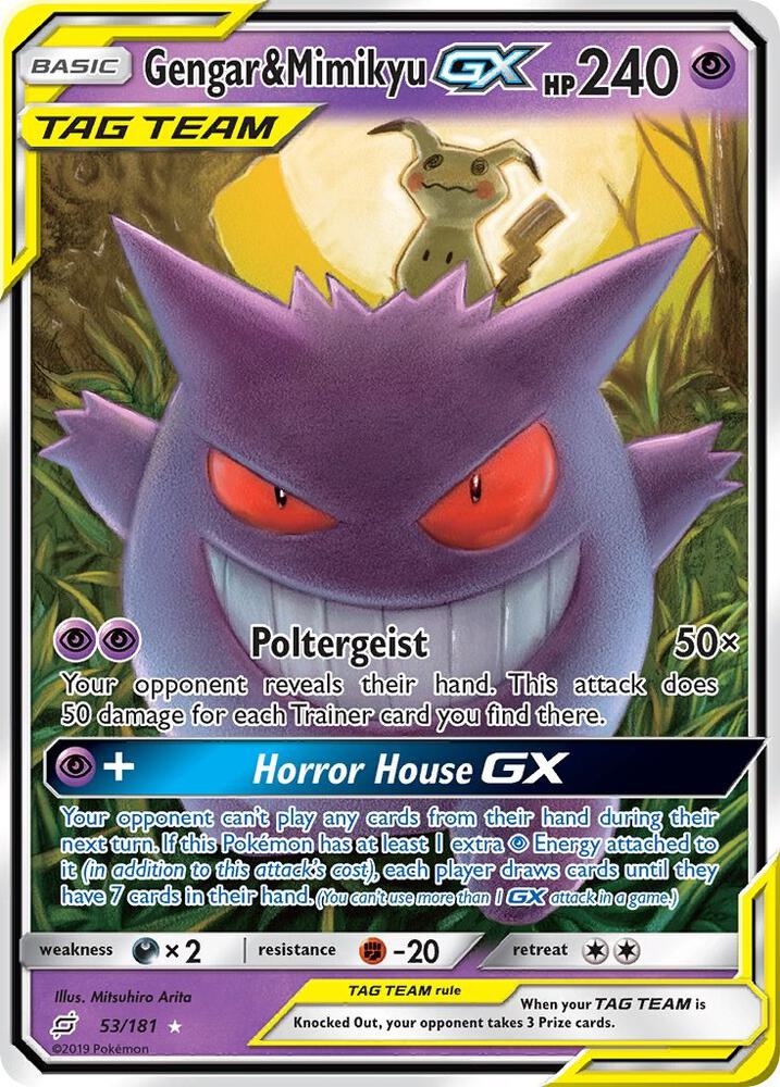 Gengar and Mimikyu GX 53/181 (SM - Team Up)  - Holofoil | Good Games Cannington