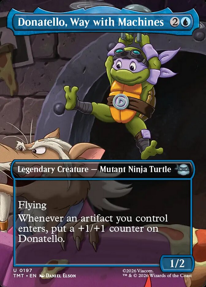Donatello, Way with Machines 197 (Teenage Mutant Ninja Turtles)  - Borderless Foil | Good Games Cannington