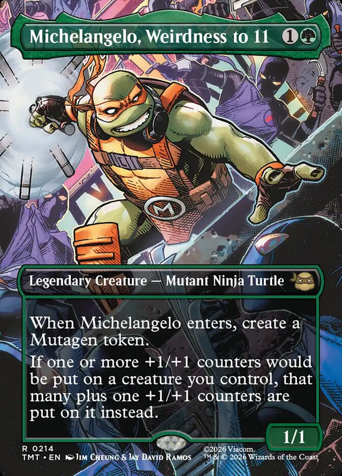 Michelangelo Weirdness to 11 Borderless 214 (Teenage Mutant Ninja Turtles)  | Good Games Cannington