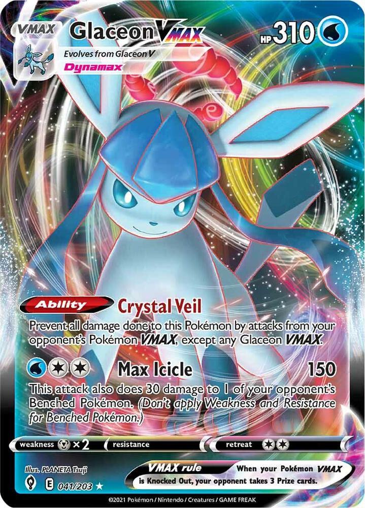 Glaceon VMAX 041/203 (SWSH07: Evolving Skies)  - Holofoil | Good Games Cannington