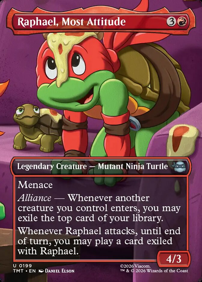 Raphael, Most Attitude 199/190 (Teenage Mutant Ninja Turtles)  - Borderless Foil | Good Games Cannington