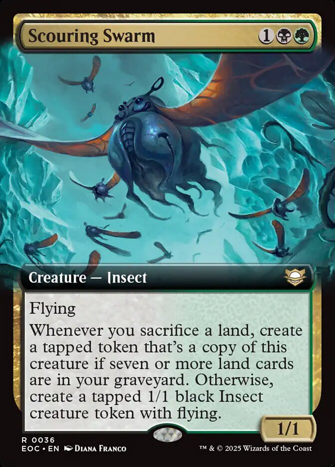 Scouring Swarm 36 (Commander: Edge of Eternities)  - Extended Art | Good Games Cannington