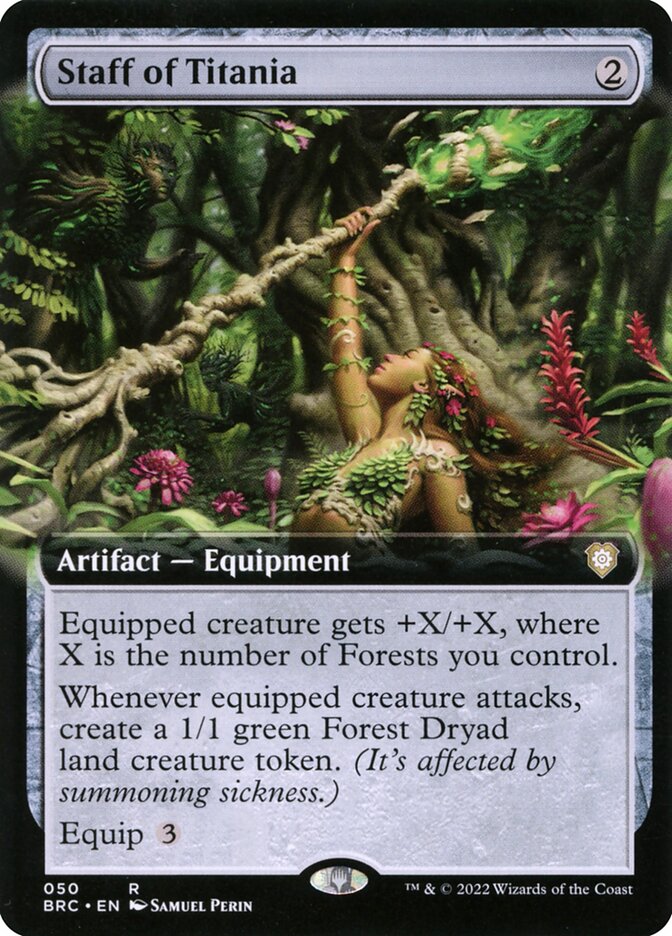 Staff of Titania Extended Art 50 (Commander: The Brothers' War)  | Good Games Cannington