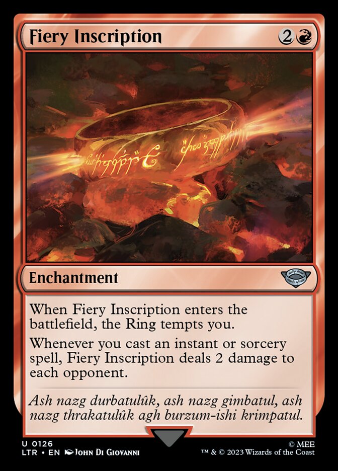 Fiery Inscription 126 (Universes Beyond: The Lord of the Rings: Tales of Middle-earth)  | Good Games Cannington