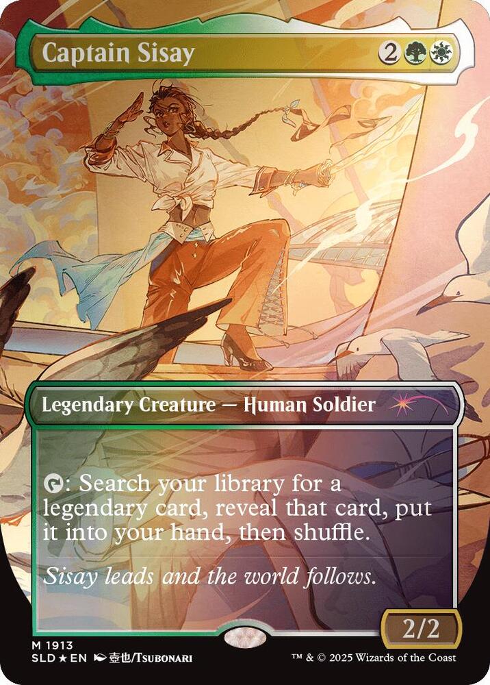 Captain Sisay 1913 (Secret Lair Drop Series)  - Borderless Rainbow Foil | Good Games Cannington