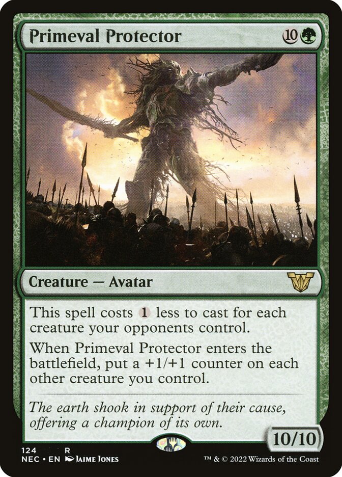 Primeval Protector 124/38 (Commander: Kamigawa: Neon Dynasty)  | Good Games Cannington