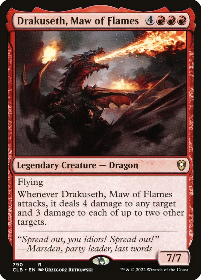 Drakuseth, Maw of Flames 790 (Commander Legends: Battle for Baldur's Gate)  | Good Games Cannington