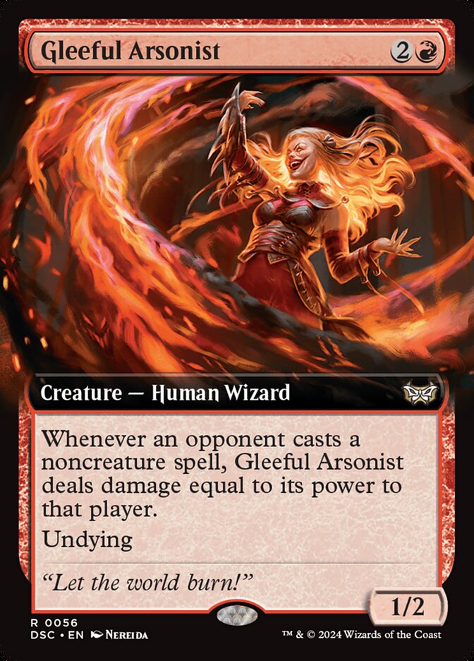 Gleeful Arsonist 56/40 (Commander: Duskmourn: House of Horror)  - Extended Art | Good Games Cannington