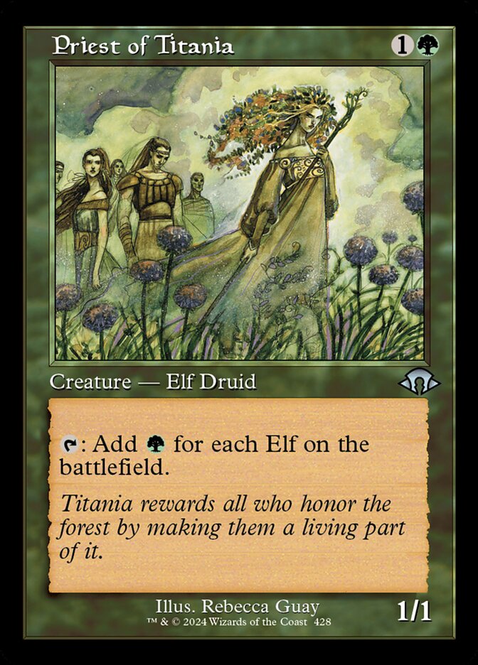 Priest of Titania 428 (Modern Horizons 3)  - Retro Foil | Good Games Cannington