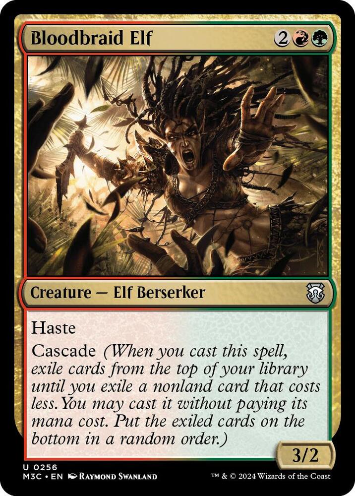 Bloodbraid Elf 256/411 (Commander: Modern Horizons 3)  - Ripple Foil | Good Games Cannington