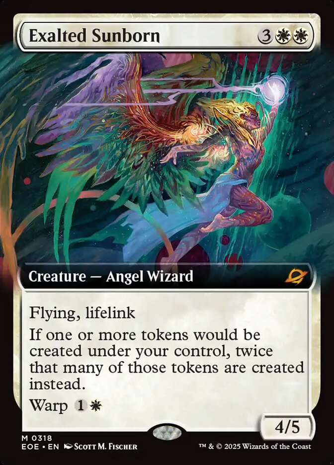 Exalted Sunborn 318/276 (Edge of Eternities)  - Extended Art Foil | Good Games Cannington