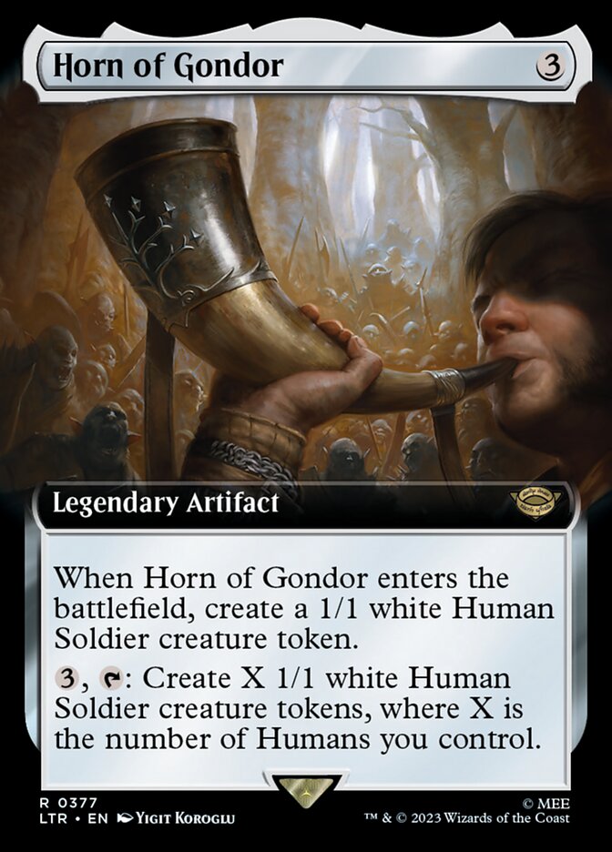 Horn of Gondor 377/281 (Universes Beyond: The Lord of the Rings: Tales of Middle-earth)  - Extended Art | Good Games Cannington