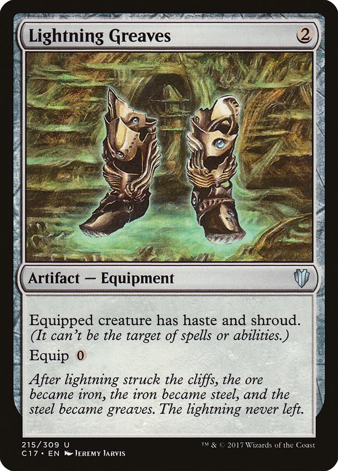 Lightning Greaves 215/309 (Commander 2017)  | Good Games Cannington