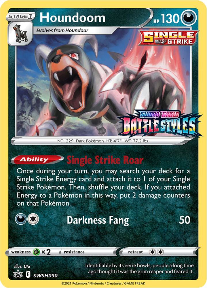 Houndoom Prerelease SWSH090 (SWSH: Sword & Shield Promo Cards)  - Holofoil | Good Games Cannington