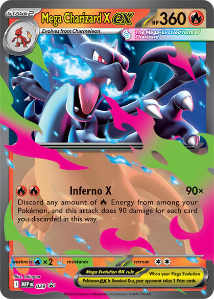 Mega Charizard X ex 029 (ME: Mega Evolution Promo)  - Holofoil | Good Games Cannington