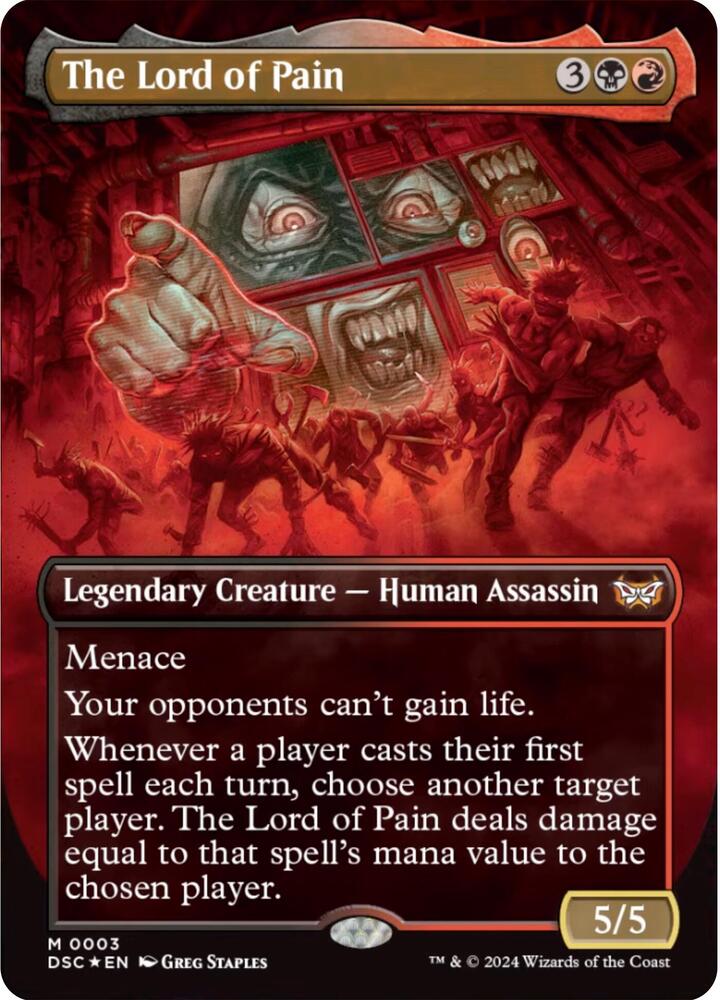 The Lord of Pain 3 (Commander: Duskmourn: House of Horror)  - Borderless Foil | Good Games Cannington