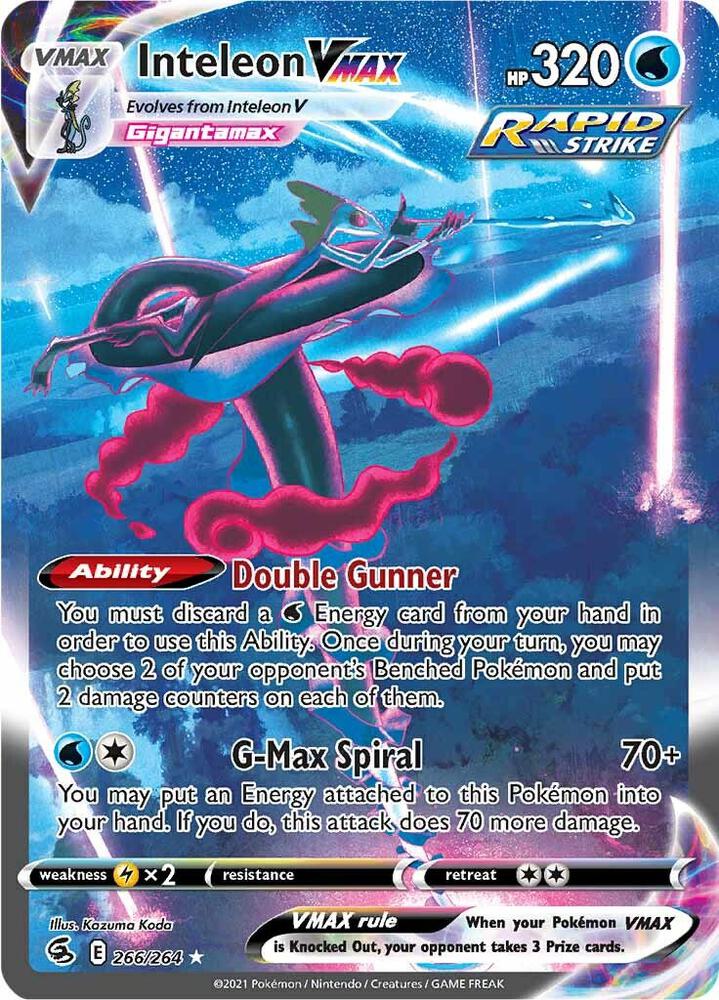 Inteleon VMAX 266/264 (SWSH08: Fusion Strike)  - Holofoil | Good Games Cannington