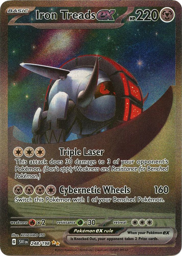 Iron Treads ex 248 198 248/198 (SV01: Scarlet & Violet Base Set)  - Holofoil | Good Games Cannington