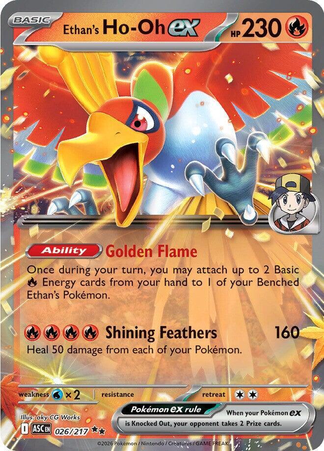 Ethan's Ho-Oh ex 026/217 (ME: Ascended Heroes)  - Holofoil | Good Games Cannington