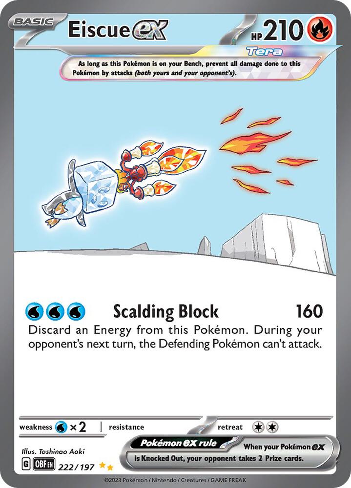 Eiscue ex 222 197 (SV03: Obsidian Flames)  - Holofoil | Good Games Cannington