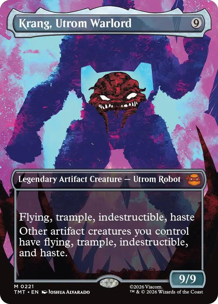Krang, Utrom Warlord 221 (Teenage Mutant Ninja Turtles)  - Borderless Foil | Good Games Cannington