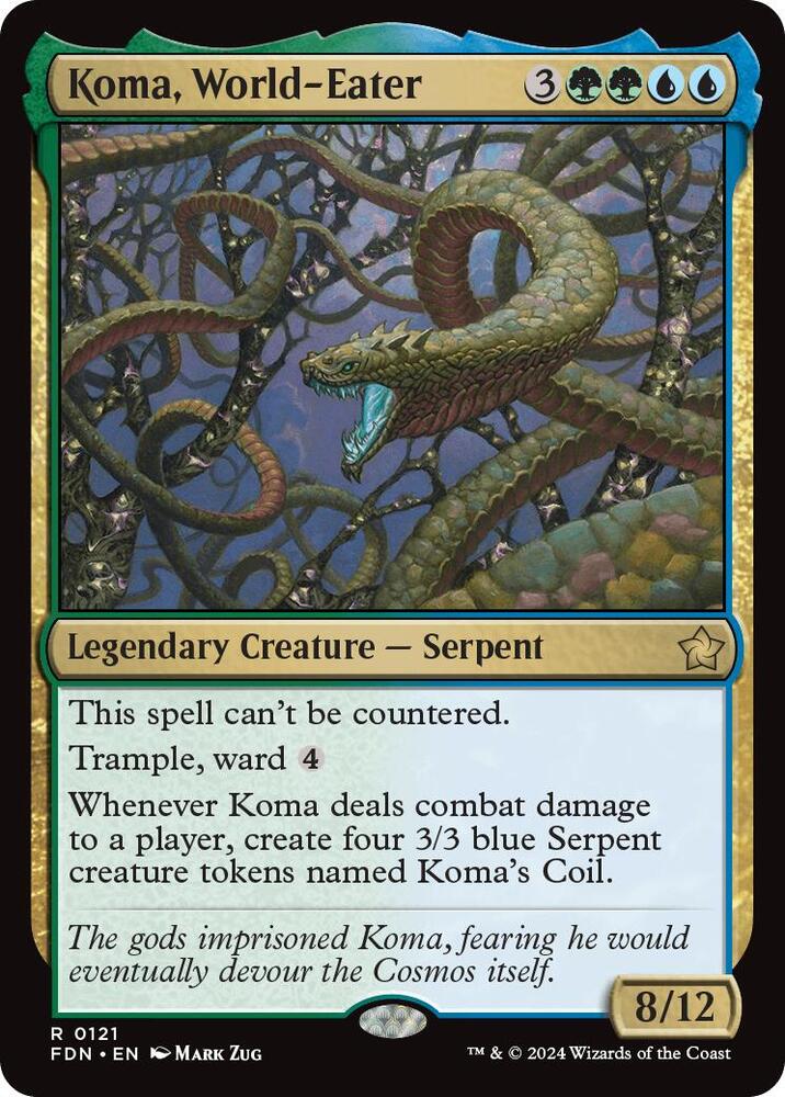 Koma, World-Eater 121/291 (Foundations)  - Foil | Good Games Cannington