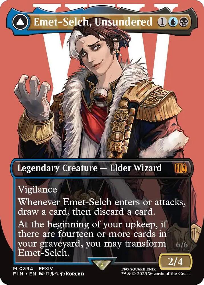 Emet-Selch, Unsundered // Hades, Sorcerer of Eld 394 (FINAL FANTASY)  - Borderless | Good Games Cannington