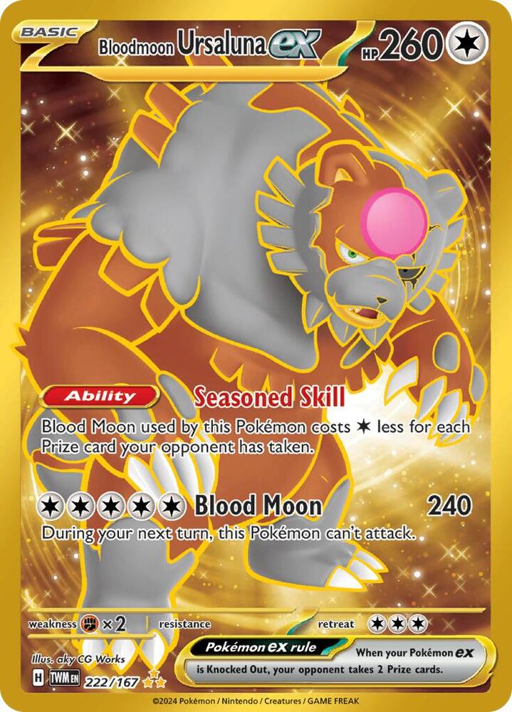 Bloodmoon Ursaluna ex 222/167 (SV06: Twilight Masquerade)  - Holofoil | Good Games Cannington