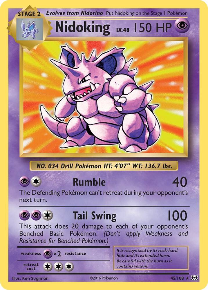 Nidoking 45/108 (XY - Evolutions)  - Holofoil | Good Games Cannington