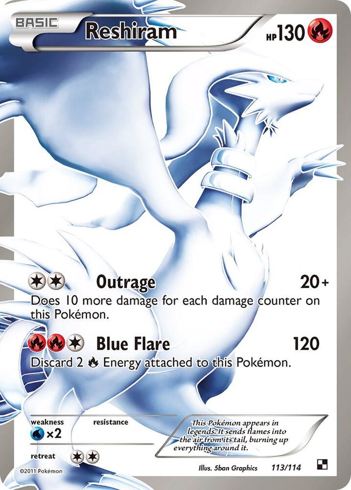 Reshiram 113/114 (Black and White)  - Holofoil | Good Games Cannington