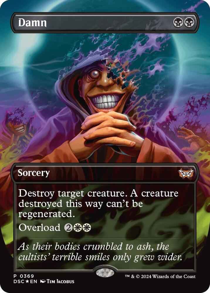 Damn 369 (Commander: Duskmourn: House of Horror)  - Borderless Foil | Good Games Cannington