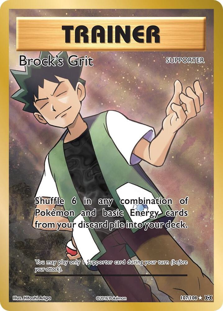 Brock's Grit 107/108 (XY - Evolutions)  - Holofoil | Good Games Cannington