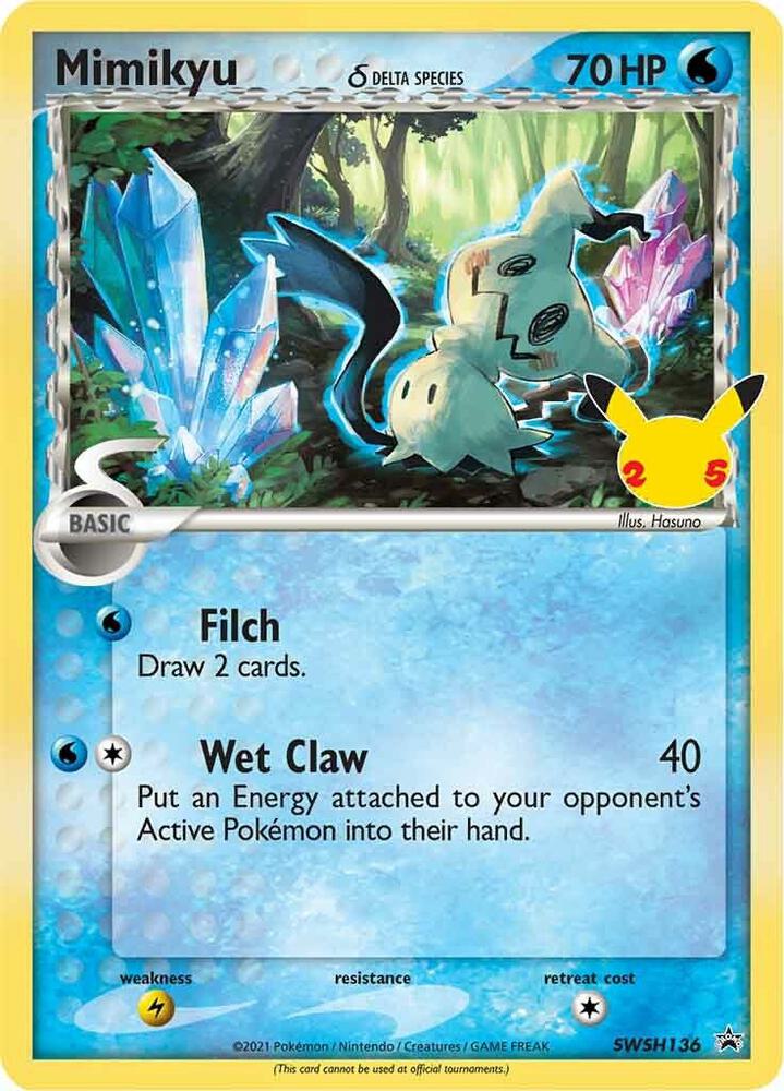 Mimikyu Delta Species SWSH136 SWSH136 (SWSH: Sword & Shield Promo Cards)  - Holofoil | Good Games Cannington