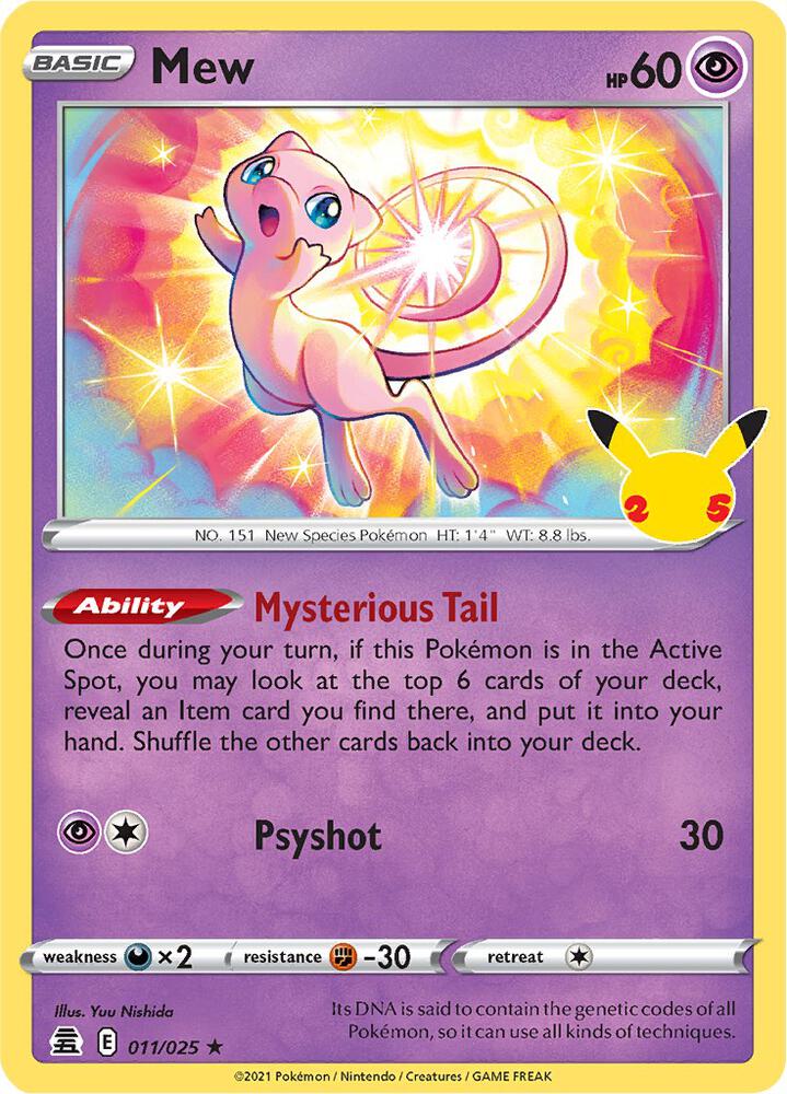 Mew 011/025 (Celebrations)  - Holofoil | Good Games Cannington