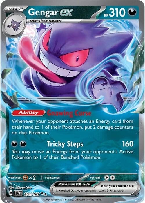 Gengar ex 104/162 (SV05: Temporal Forces)  - Holofoil | Good Games Cannington