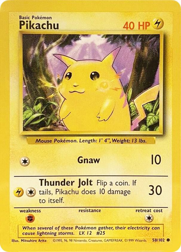 Pikachu 058/102 (Base Set)  | Good Games Cannington
