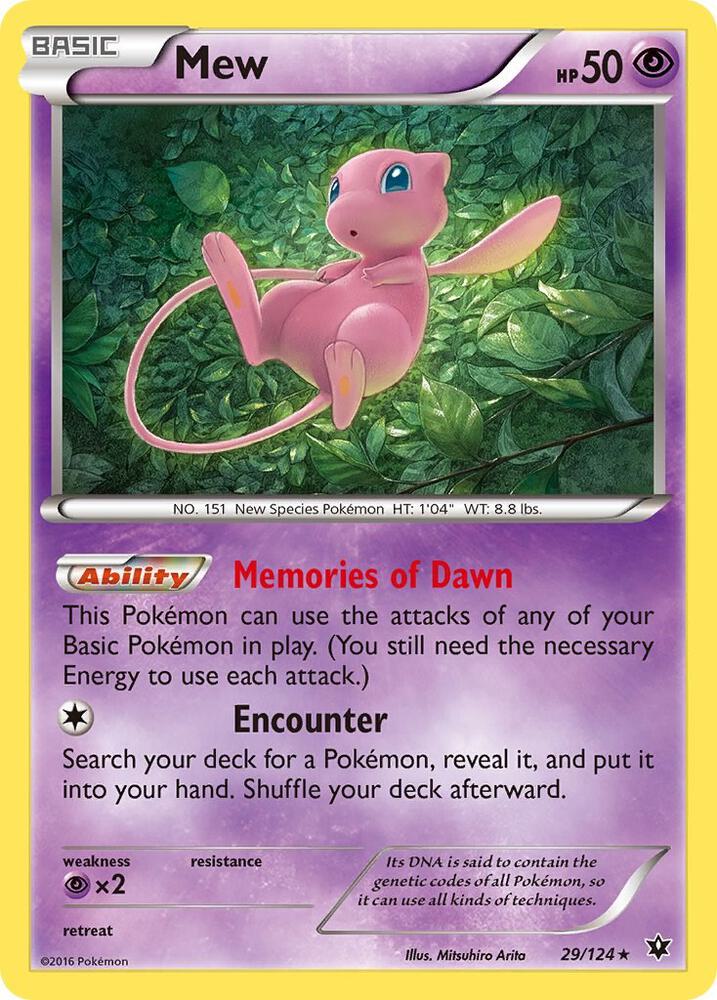 Mew 29/124 (XY - Fates Collide)  - Holofoil | Good Games Cannington
