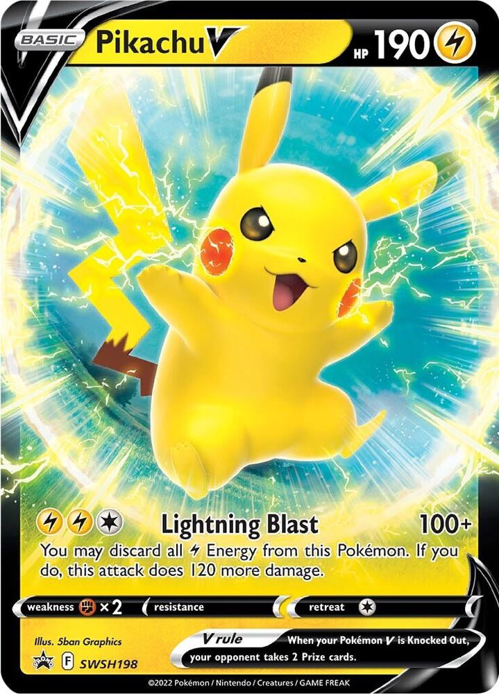 Pikachu V SWSH198 (SWSH: Sword & Shield Promo Cards)  - Holofoil | Good Games Cannington