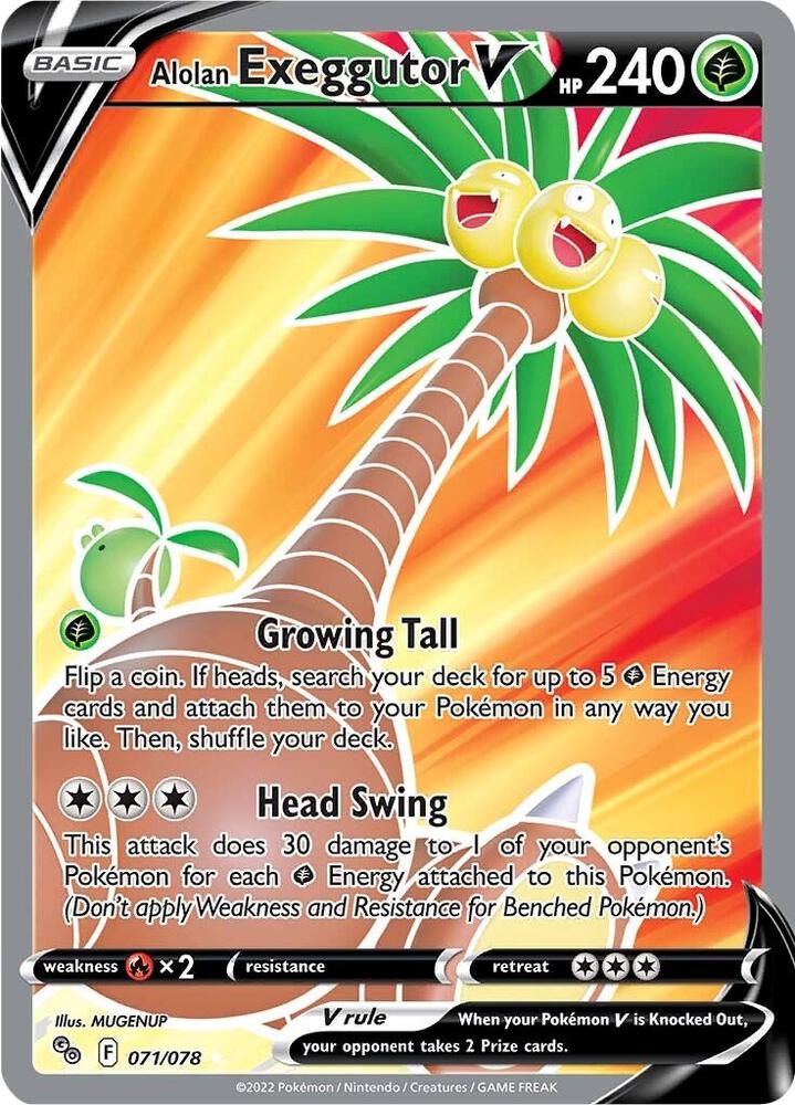 Alolan Exeggutor V Full Art 071/078 (Pokemon GO)  - Holofoil | Good Games Cannington