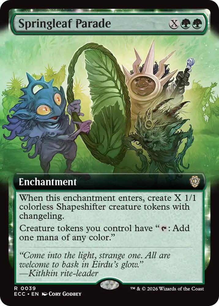 Springleaf Parade 39 (Commander: Lorwyn Eclipsed)  - Extended Art | Good Games Cannington