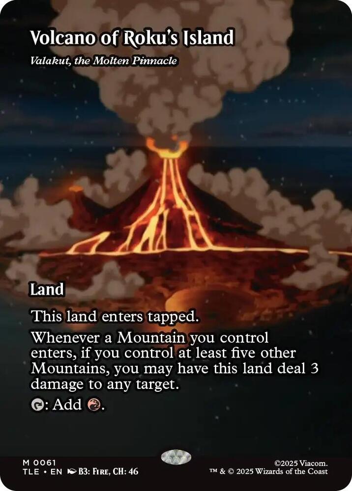 Volcano of Roku's Island - Valakut, the Molten Pinnacle 61 (Avatar: The Last Airbender: Eternal-Legal)  - Borderless | Good Games Cannington