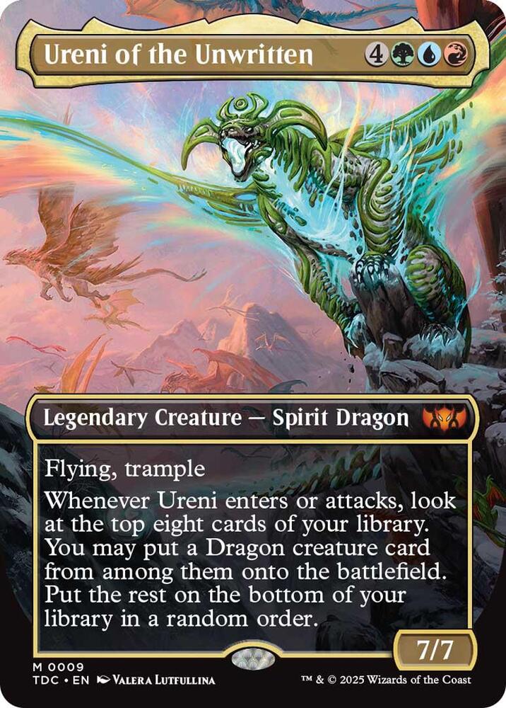 Ureni of the Unwritten 9 (Commander: Tarkir: Dragonstorm)  - Borderless | Good Games Cannington