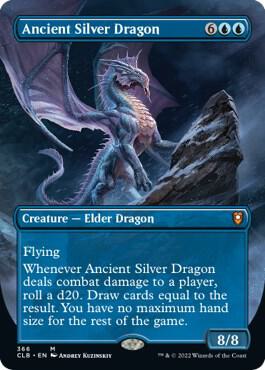 Ancient Silver Dragon Borderless 366 (Commander Legends: Battle for Baldur's Gate)  | Good Games Cannington