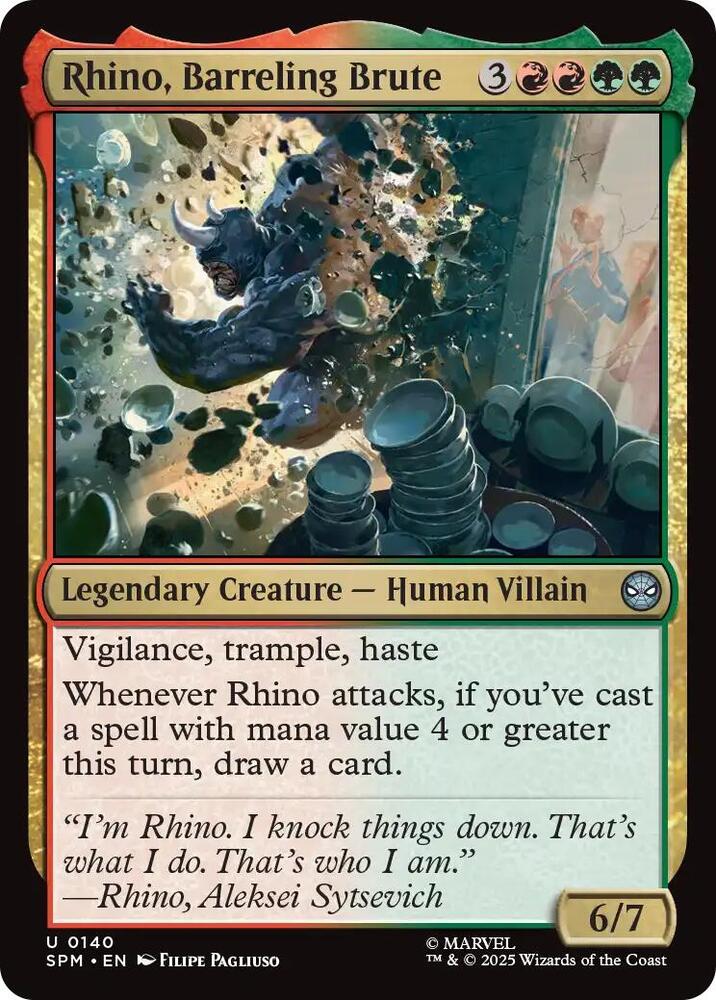 Rhino Barreling Brute 140 (Marvel's Spider-Man)  - Foil | Good Games Cannington