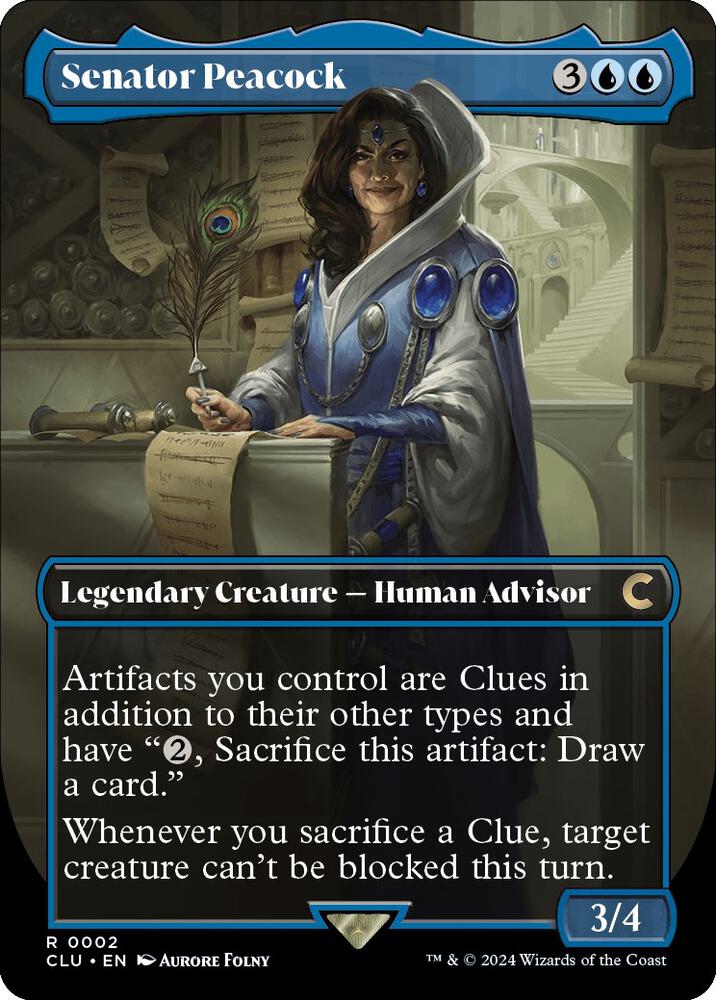 Senator Peacock 2/284 (Ravnica: Clue Edition)  - Borderless | Good Games Cannington