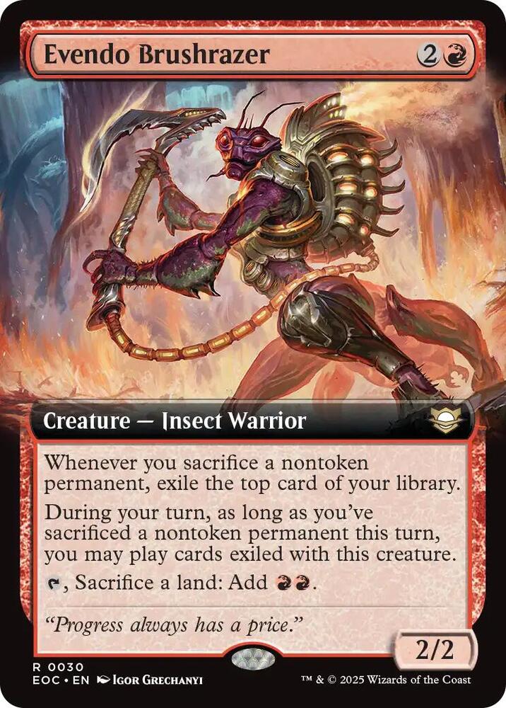 Evendo Brushrazer  30/191 (Commander: Edge of Eternities)  - Extended Art | Good Games Cannington