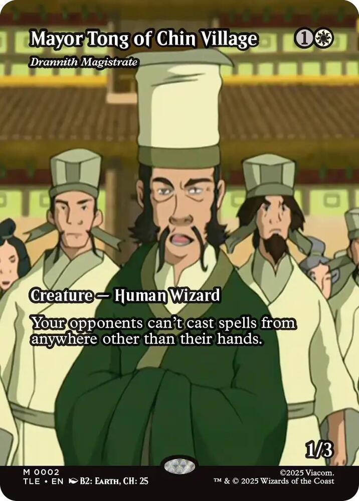 Mayor Tong of Chin Village Drannith Magistrate Borderless 2 (Avatar: The Last Airbender: Eternal-Legal)  - Foil | Good Games Cannington
